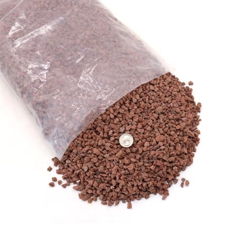 Volcanic Rock for Plants. Red Color Lava Rock. 1/5 Inch - 10 lbs for Potting Soil, Succulents, Pots, Plants, Gardening, Indoor, Crafting, Vase Fillers