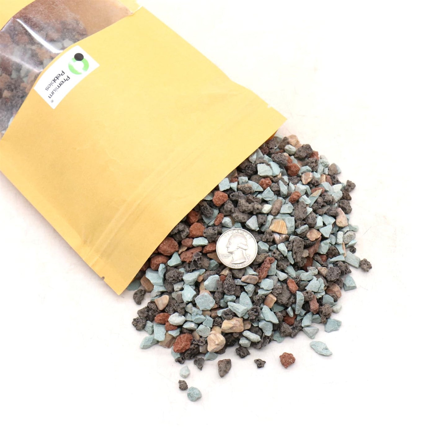 Premium Pebbles Volcanic Rock for Plants. Gritty Mix. Mixed Color Lava. 1/5 Inch - 10 lbs for Potting Soil, Succulents, Pots, Plants, Gardening (Mini (0.2 Inch), Horticultural - Bonsai Mix, 2)