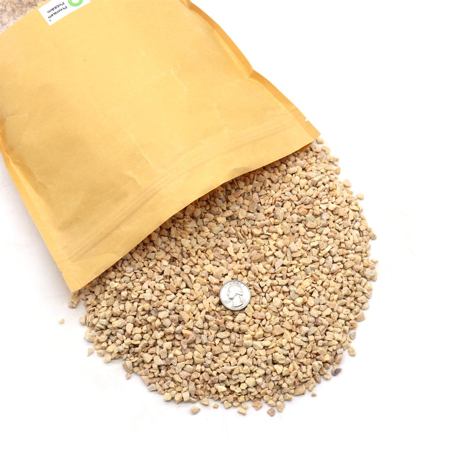 Premium Pebbles Coarse Sand. Light Brown Color. 1/8 Inch 10 lbs. for Potting Soil, Succulents, Pots, Plants, Gardening, Indoor, Crafting, Vase Fillers (X-Mini, COARSE Sand - Light Brown, 10)