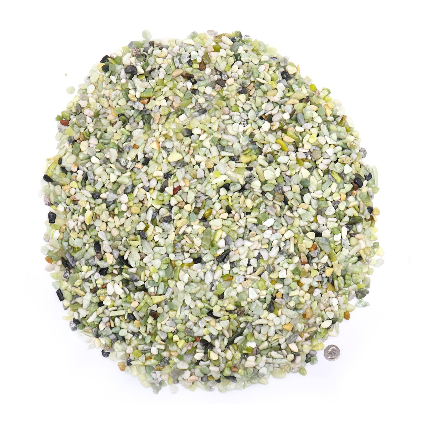 Premium Pebbles Rocks for Plants. Green Jade Decorative Polished Pebbles. 3/8 Inch – 10 lbs for Plants, Garden, Landscaping, Crafting, Succulents, pots (XSM (0.375 Inch), Green Jade - Polished, 10)